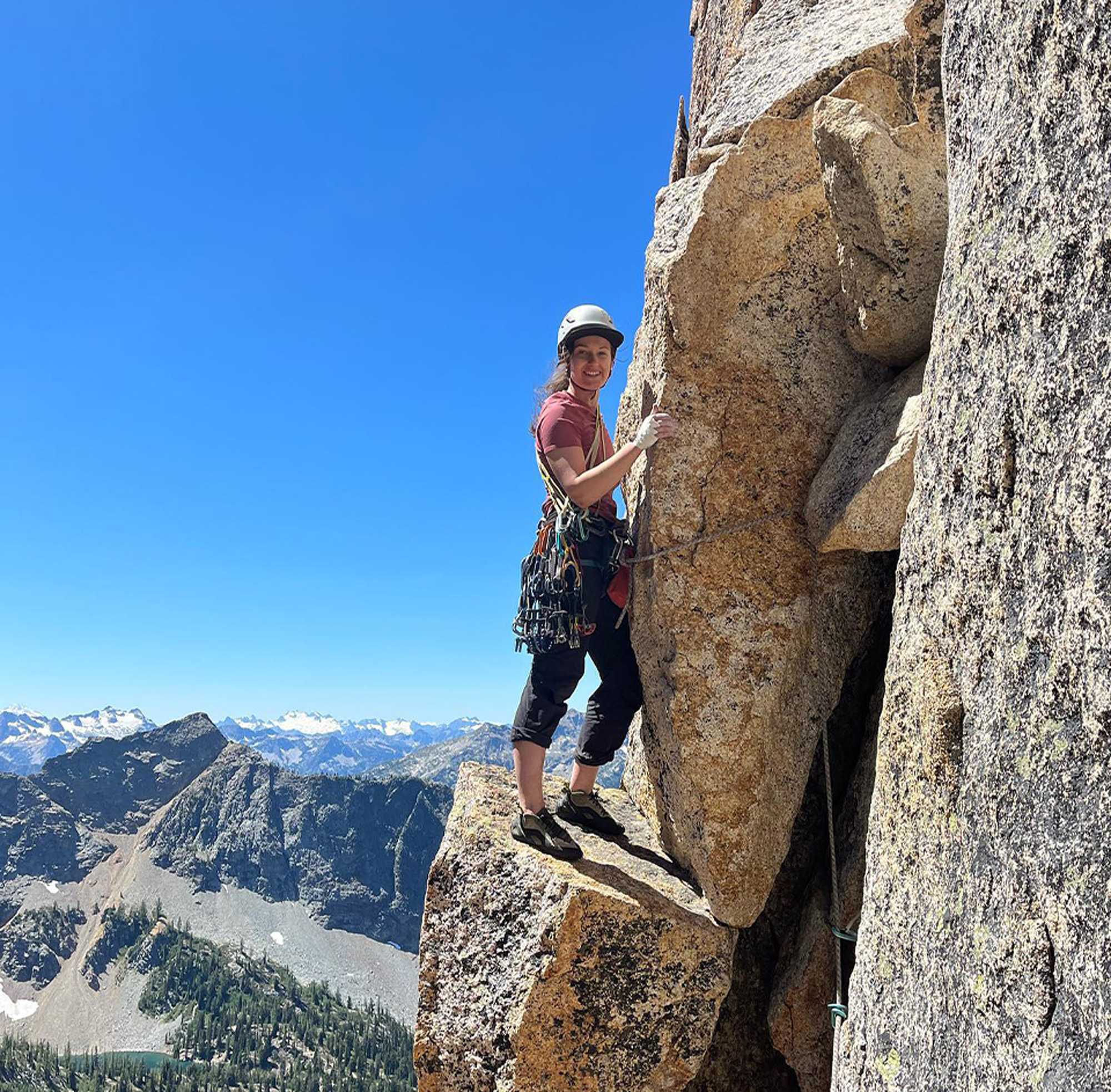 Emalia climbing.